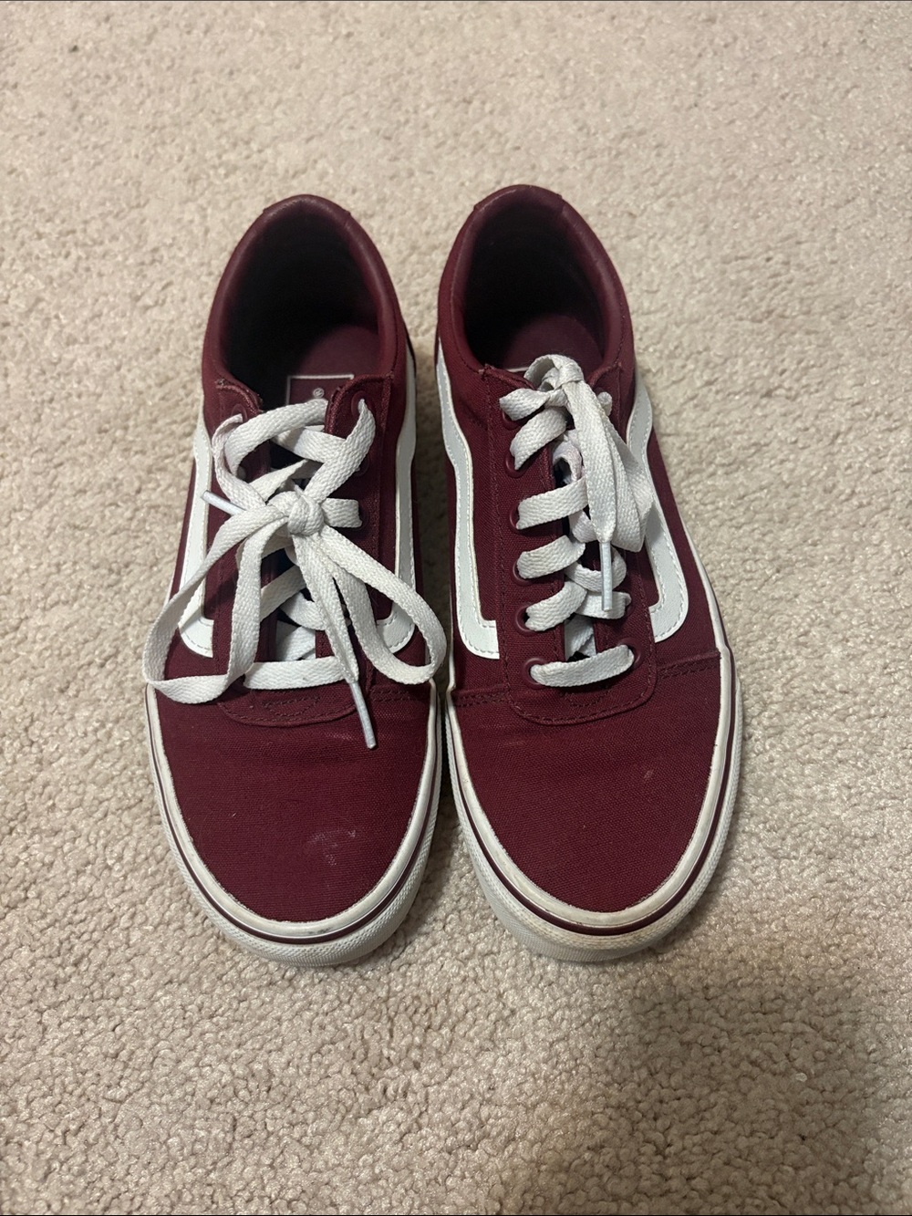 Vans Old Skool Sneakers - Maroon and White